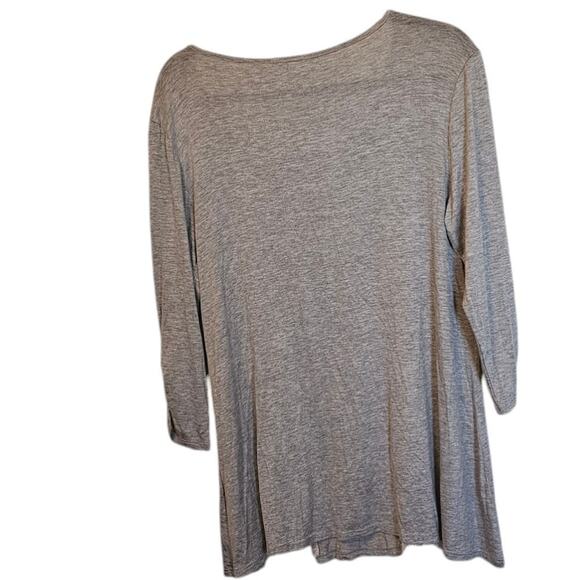 NWT Maurice's Knit Top – Size L – Gray with Cream Lace Casual Romantic Feminine - Picture 2 of 7